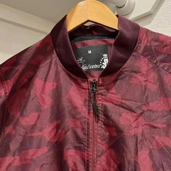 Men’s maroon bleau grandeur windbreaker size: m - Picture 2 of 7
